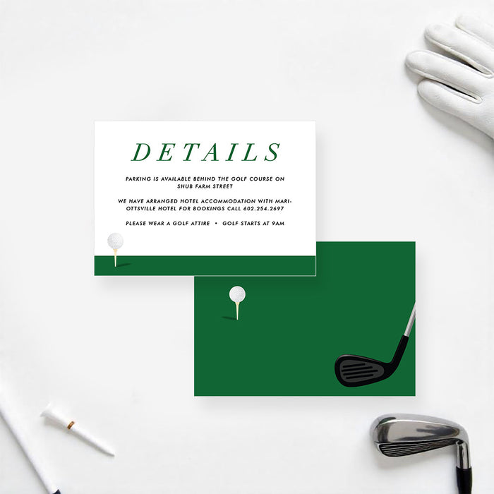 Personalized Golf Party Invitation Custom Sports Event Card