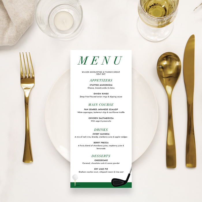 Personalized Golf Party Invitation Custom Sports Event Card