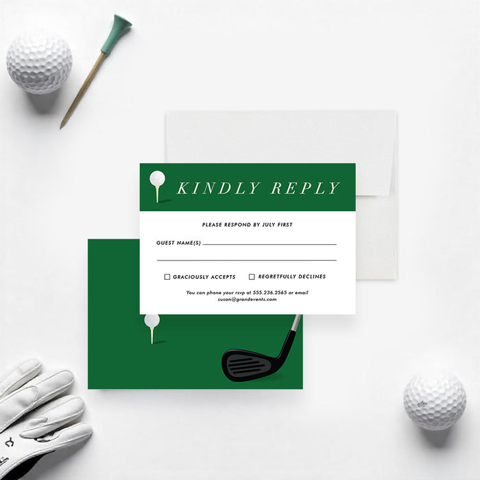 Personalized Golf Party Invitation Custom Sports Event Card