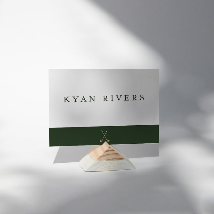 Corporate Golf Event Invitation Green and Gold Design