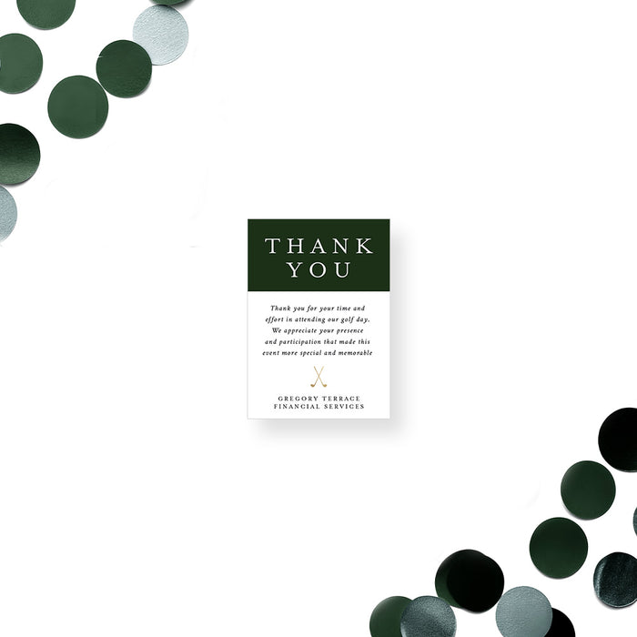 Corporate Golf Event Invitation Green and Gold Design