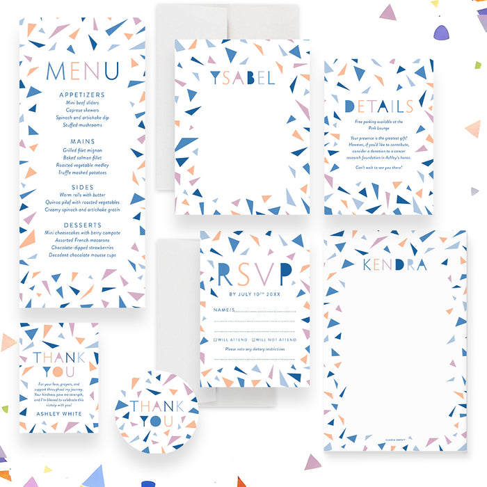 Goodbye Cancer Party Invitation Colorful Survivor Celebration