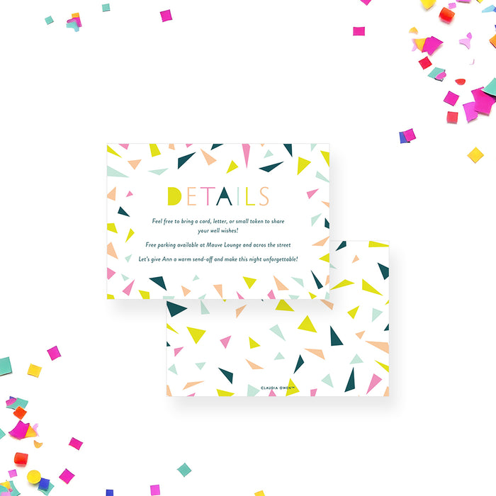 Farewell Party Invitation Colorful Goodbye Celebration Card