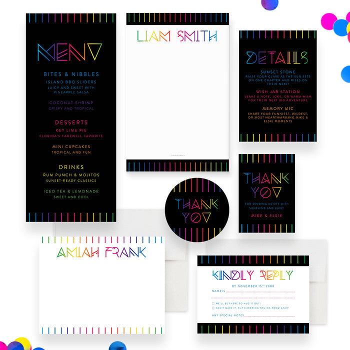 Goodbye Party Invitation Moving Away Party Colorful Farewell Invite