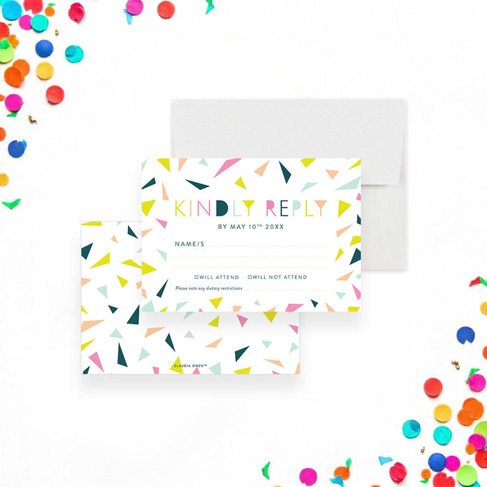 Farewell Party Invitation Colorful Goodbye Celebration Card