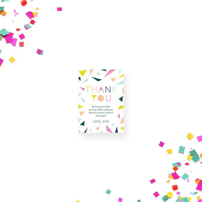 Farewell Party Invitation Colorful Goodbye Celebration Card