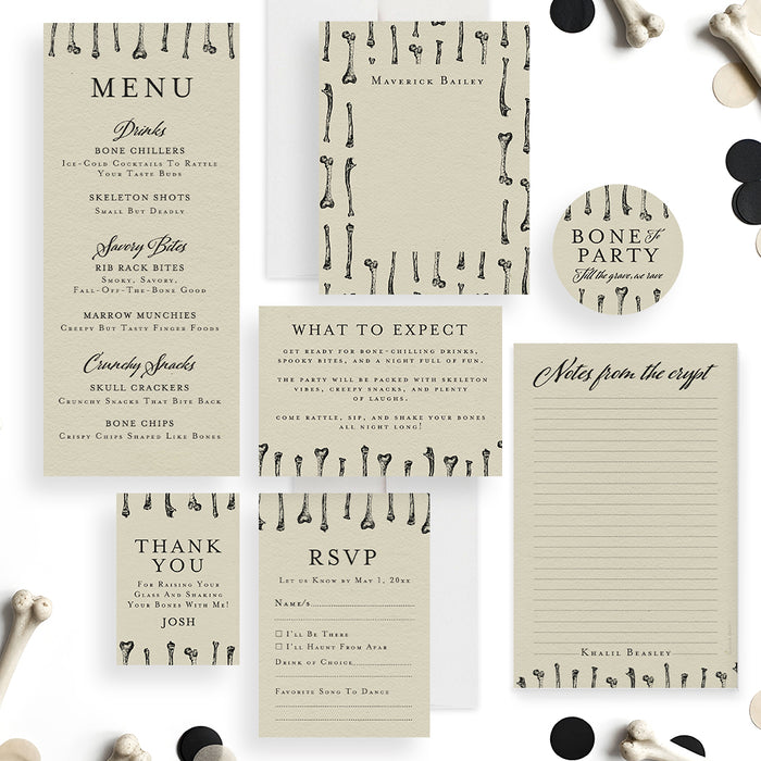 Gothic Birthday Invitation Spooky Halloween Party Card