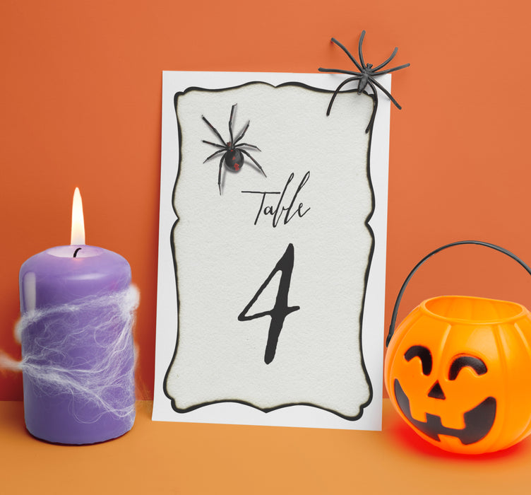 Gothic Spider Birthday Invitation Spooky Halloween Party Invitation