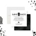 gothic coffin birthday save the date card with black lettering, skull detail, and personalized spooky party wording-front-back