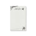 Personalized spider notepad featuring a black widow spider and cobweb illustration, perfect for custom gothic stationery gifts.