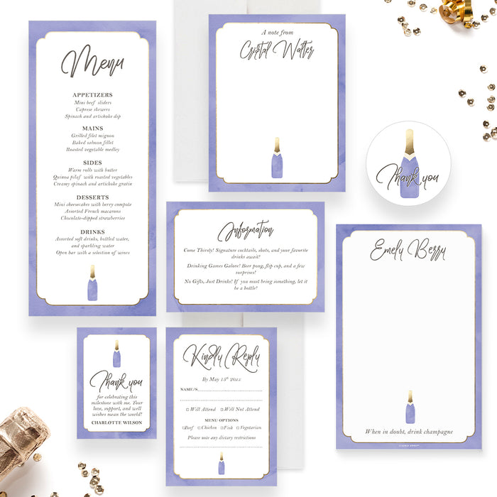 Graduation Party Invitation Pop the Champagne Design