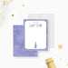 A personalized note card featuring an illustration of a champagne bottle, perfect for elegant thank-you stationery for graduation parties.-front-back