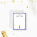 A personalized note card featuring an illustration of a champagne bottle, perfect for elegant thank-you stationery for graduation parties.-front