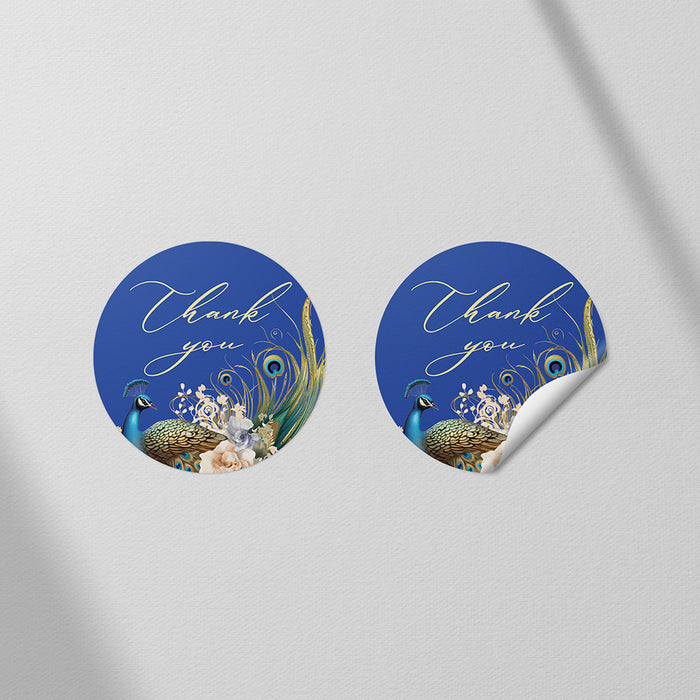 Elegant Peacock Graduation Party Invitation