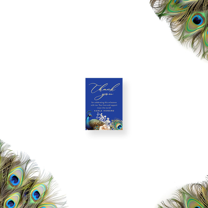 Elegant Peacock Graduation Party Invitation