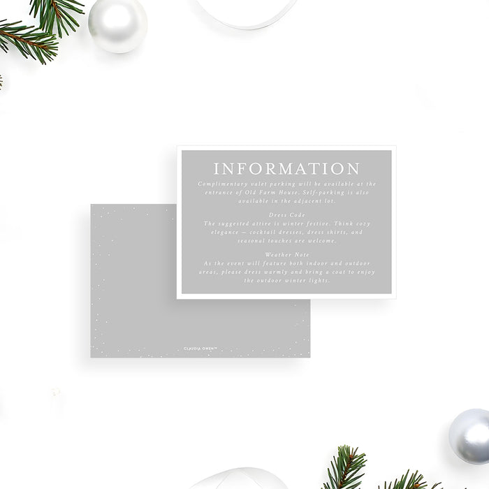 Winter Wonderland Party Invitation Snowy Tree Holiday Event