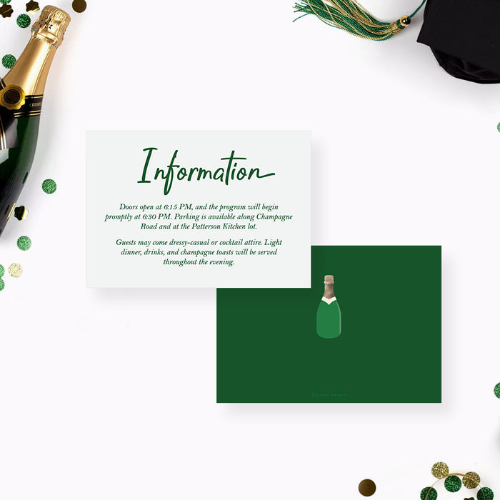 Personalized Champagne Bottle Graduation Party Invitation