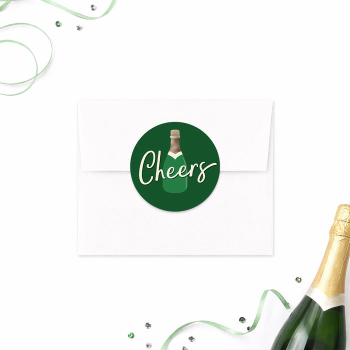 Personalized Champagne Bottle Graduation Party Invitation