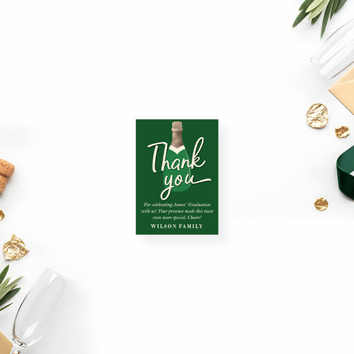 Personalized Champagne Bottle Graduation Party Invitation