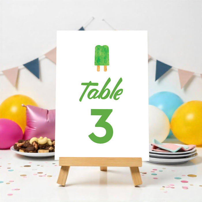 Personalized Green Ice Pop Birthday Party Invitation for Kids