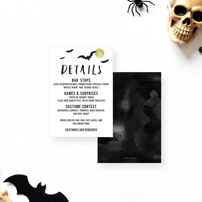 Halloween Bar Crawl Invitation Party Bus Adult Celebration