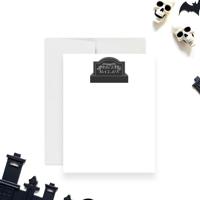 Gothic Tombstone Birthday Invitation for Halloween Party