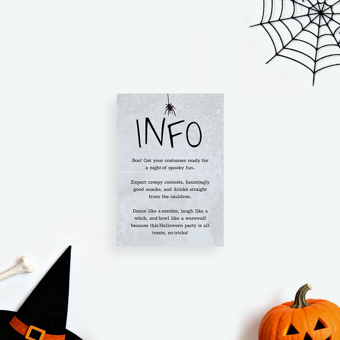 Halloween Party Invitation Spooky Spider Web Invite