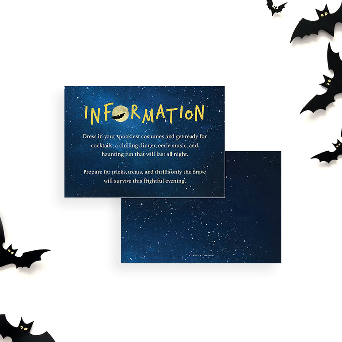 Halloween Party Invitation Spooky Night Sky Design
