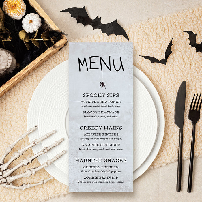 Halloween Party Invitation Spooky Spider Web Invite