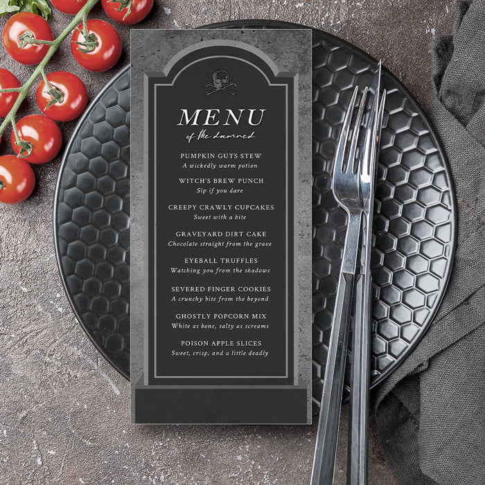 Gothic Tombstone Halloween Invitation Spooky Crow Party Card