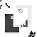 halloween thank you card spooky moon bats party notes-front-back