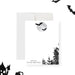 halloween thank you card spooky moon bats party notes-front
