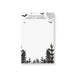 Personalized notepad with "Written under the moonlight" text, full moon and flying bats, and dark forest silhouette for notes, lists, and gifts 