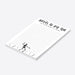 funny personalized notepad with notes to die for text and a dancing skeleton design-side