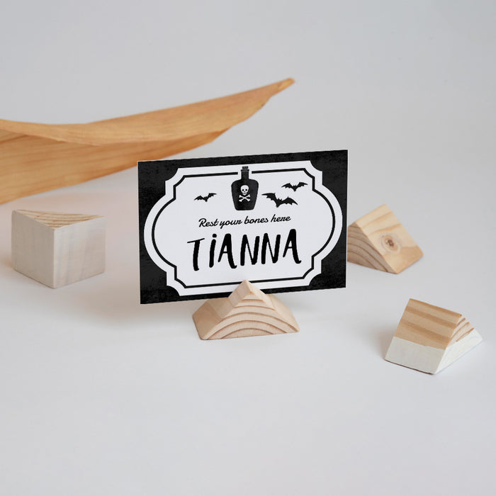 Halloween Party Invitation Potion Bottle Skull Design