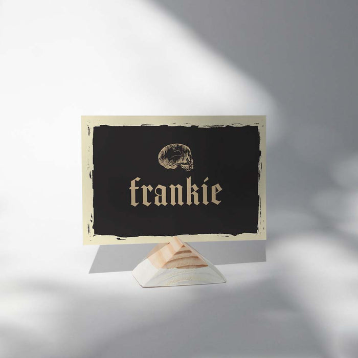 Spooky Halloween Invitation Gothic Birthday Skull Party Card