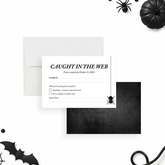 Halloween Spider Invitation Spooky Party Invite