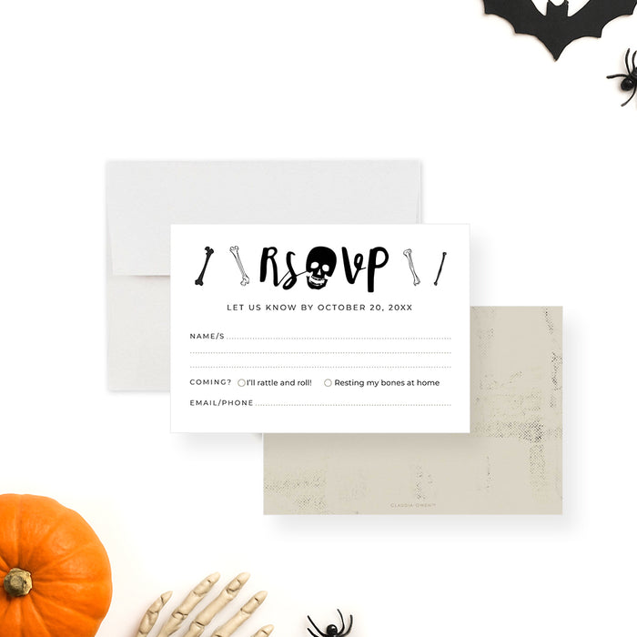 Halloween Party Invitation Skeleton Shake Your Bones Invite
