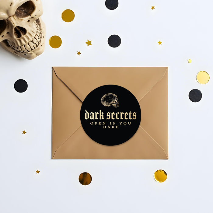 Spooky Halloween Invitation Gothic Birthday Skull Party Card