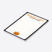 Spooky Halloween notepad with orange lines, a jack-o'-lantern illustration, "Scare List" text, and a custom name-side