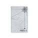 personalized Halloween notepad with spooky spider web design, gray textured background, hanging spider, and custom name