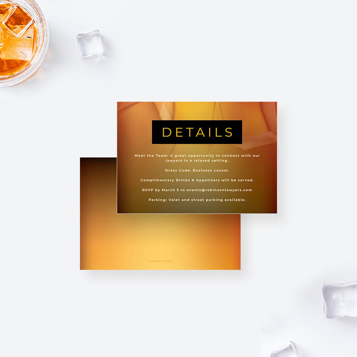 Happy Hour Invitation for Business Events Whiskey Theme