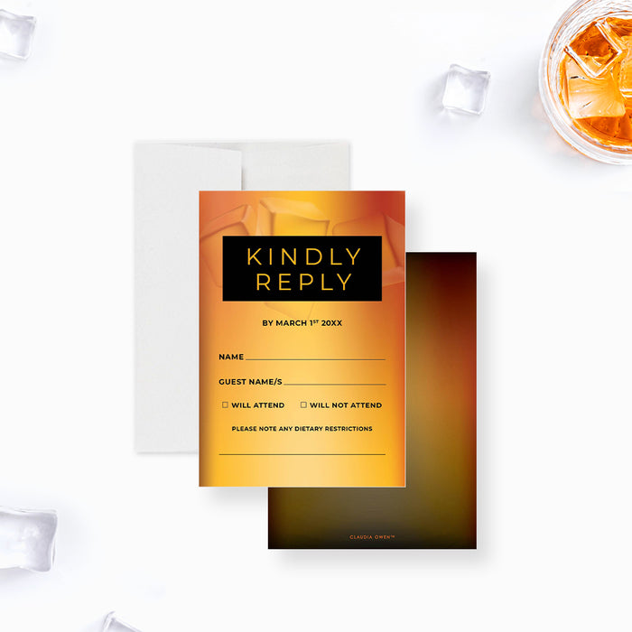 Happy Hour Invitation for Business Events Whiskey Theme