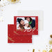 Hello 2027 family photo holiday card personalized for New Year greetings.-front-back