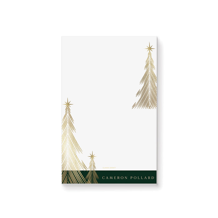 Green and Gold Holiday Party Invitation with Christmas Trees, Company Holiday Invitations, Work Christmas Party Invites