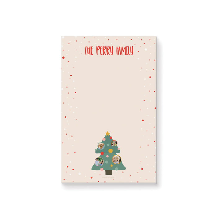 Cute Holiday Notepad with Family Photos, Personalized Christmas Party Favor, Christmas Family Gifts, Custom Holiday Shopping List Pad