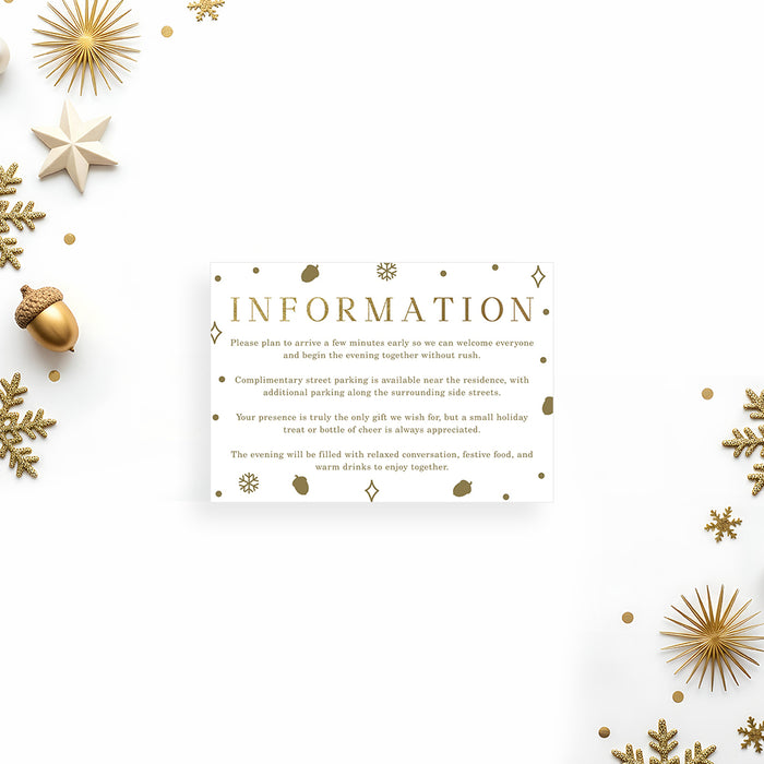 Holiday Party Invitation Gold Christmas Celebration