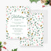 Digital holiday party invitation featuring festive greenery and berries in a modern layout