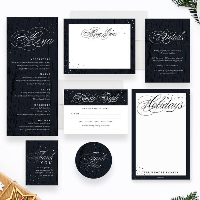Elegant Winter Holiday Party Invitation