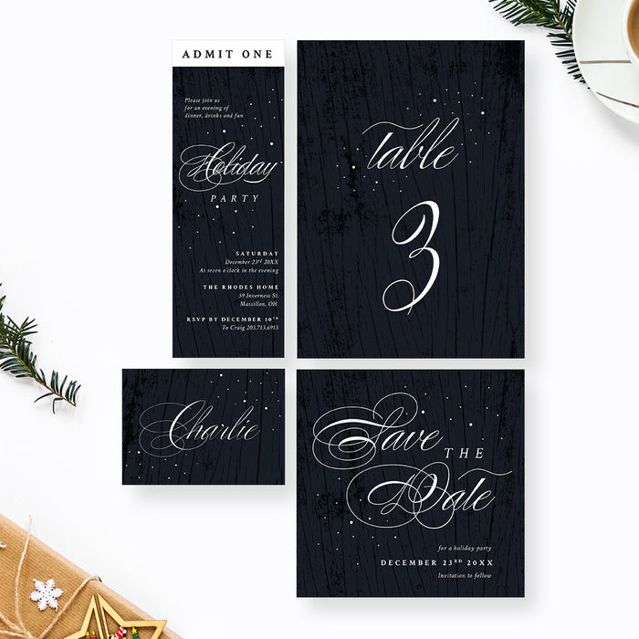 Elegant Winter Holiday Party Invitation